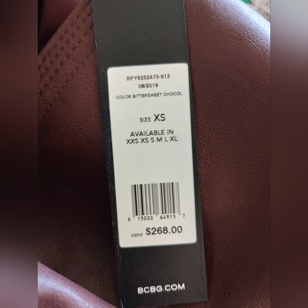 BCBG leather dress XS New - Picture 3 of 5